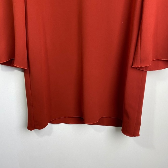 Theory Ulyssa Crepe Shift Dress Rust Size M - Picture 5 of 9